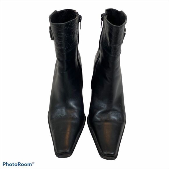 Via Spiga Ladies Black Leather Ankle Boots 7.5 - Picture 6 of 16